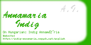 annamaria indig business card